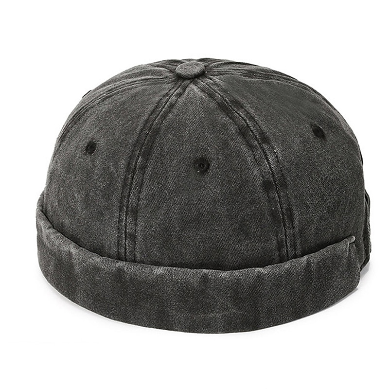 Unisex Docker Cap Klobouky bez okraje Černá Fialová Bavlna Vyprané Cestování Plážový styl Venkovní Dovolená Bez vzoru Nastavitelná Módní 2025 - $9.99 –P7