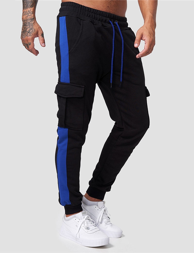 Herr Fleecebyxor Joggingbyxor Joggare Långbyxor Cargo träningsbyxor Snörning Elastisk midja Elastiskt ärmuppslag Färgblock Komfort Varm Ledigt Dagligen Helgdag Sport Mode Gul Rubinrött 2025 - $23.99 –P11
