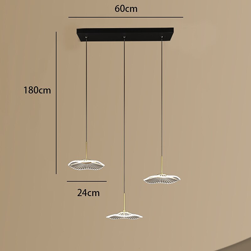 lampada a sospensione a soffitto 3/4/5/6 testa moderna creativa foglia di loto ufficio reception lampadario luce lusso bar reception tavolo da pranzo illuminazione 110-240v del 2025 a $257.89 –P1