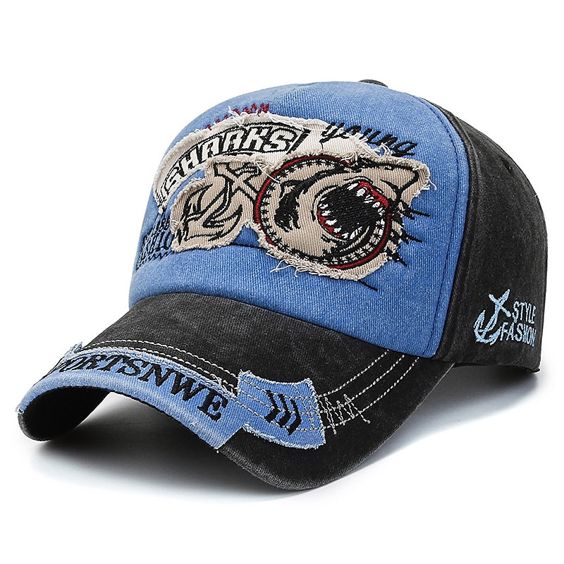 Unisex Șapcă de baseball Negru Roșu-aprins 100% bumbac Spălat Călătorie Stiluri de Plajă În aer liber Vacanță Bloc Culoare Ajustabile Modă Protecție Ochi 2025 - $12.49 –P9
