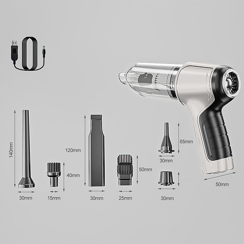 Car Vacuum Cleaner 13000PA Super Power Portable Vacuum Cleaner USB Rechargeable Dual Use Mini Handheld Cleaning For Car Home 2025 - $31.99 –P3