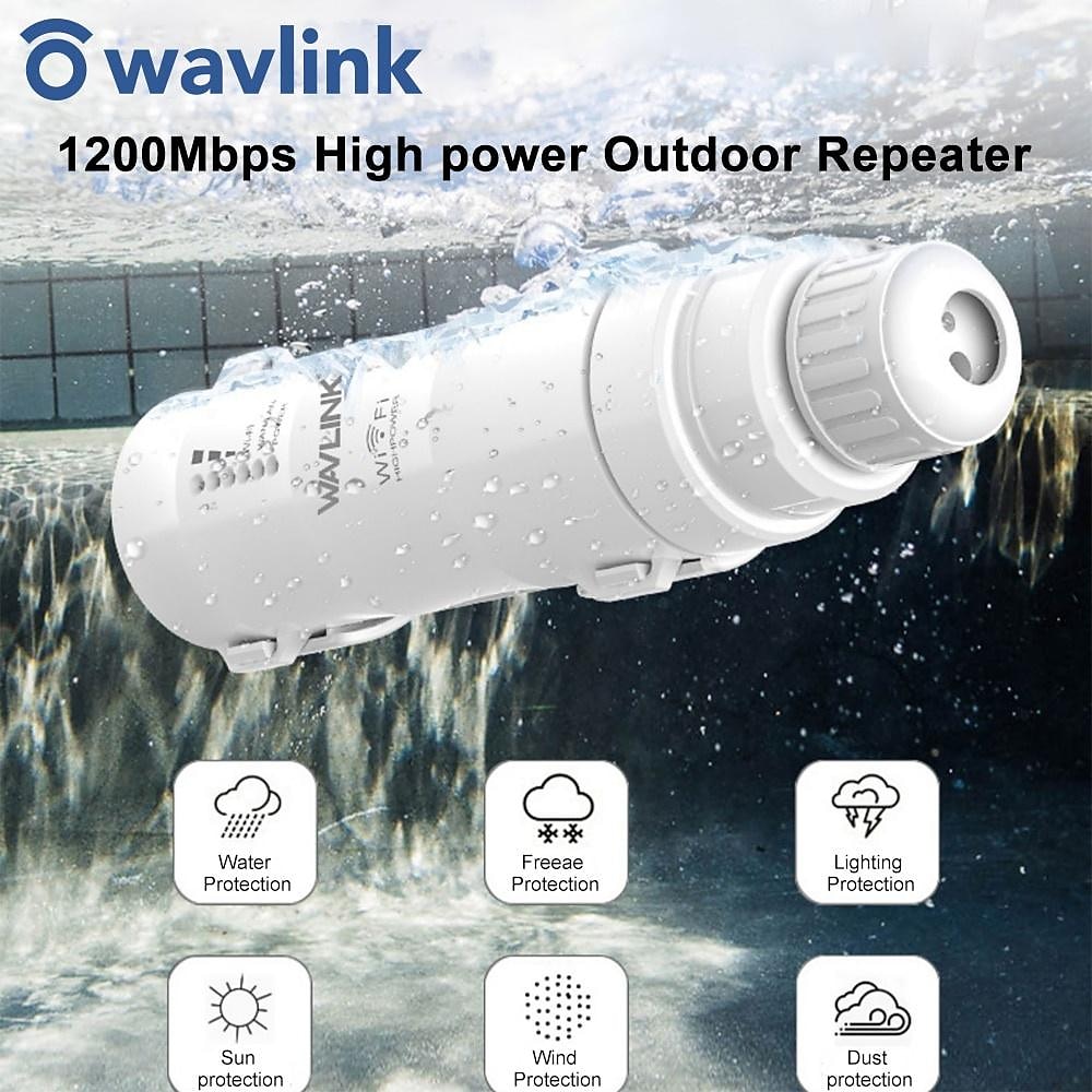 Wavlink Latest Technology 1200Mbps High Power 4x7dBi Antennas Dual Band 2.4GHz&amp;5GHz Gigabit Ethernet Outdoor Weatherproof Wireless WIFI Router/AP Repeater White 2025 - $155.99 –P6