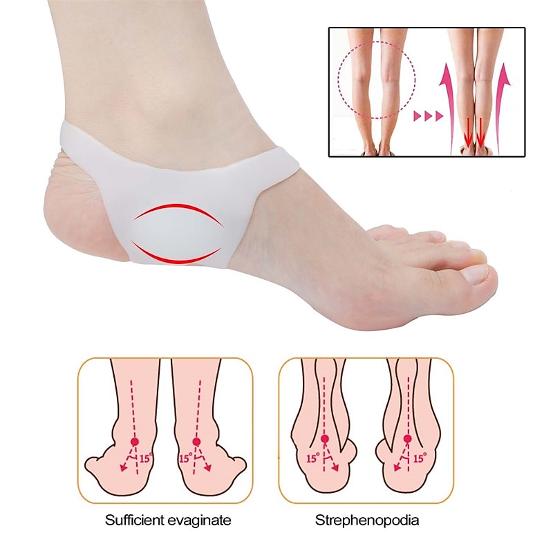 1Pair Orthopedic Silicone Heel Correctors for Flat Feet, Knock Knees, and Arch Support 2025 - GBP £8 –P1
