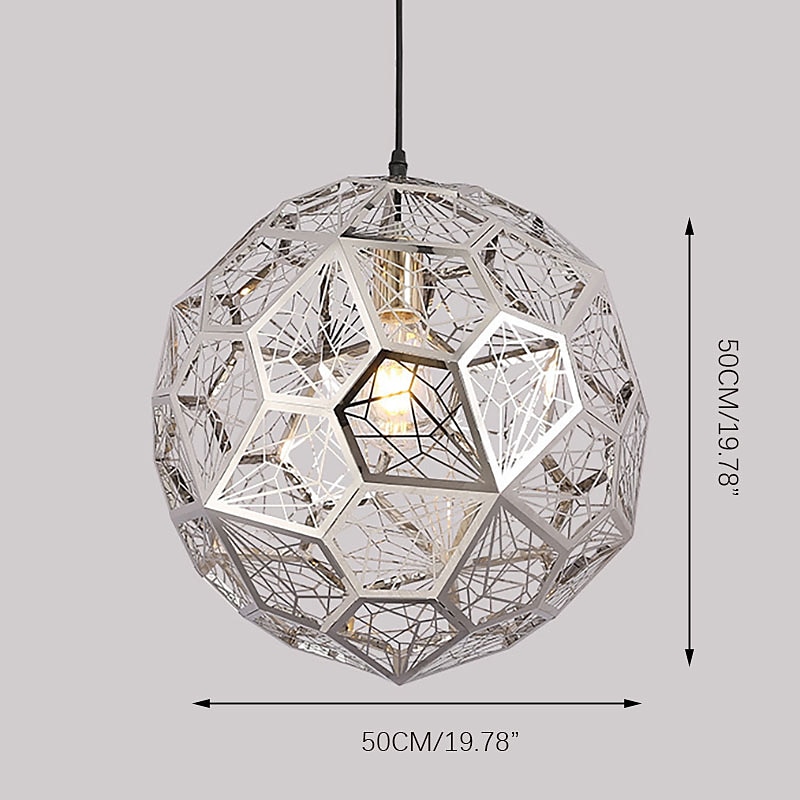 ثريات led 50/60 سم رأس واحد ، مصباح معلق معدني كروي إبداعي ، ارتفاع قابل للتعديل ، عاكس الضوء مجوف ، تركيبات إضاءة لغرفة الطعام وجزيرة المطبخ ذهب أبيض دافئ 110-240 فولت 2025 - $799.99 –P8