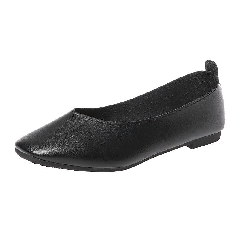 Bailarinas negras para mujer: zapatos sin cordones de piel sintética suave para el trabajo, el día a día y el uso informal. 2026 - $18.99 –P8