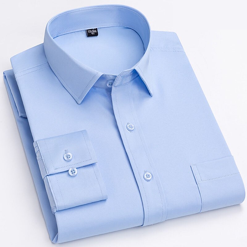 Herren Oberhemd Bügelfreies Hemd Streifen und Plaid Hochzeit Büro & Karriere Schwarz Weiß Hellgrün Wein Langarm Umlegekragen Ganzjährig Bekleidung 2025 - $28.99 –P3