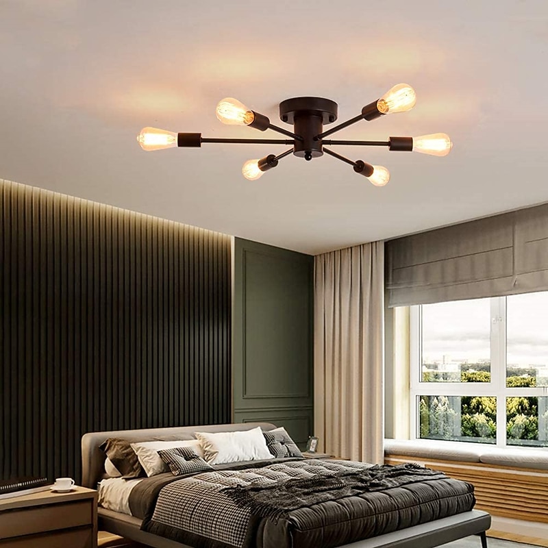 plafoniera da incasso semi-incasso, 6 luci lampadario moderno sputnik illuminazione a sospensione per soggiorno cucina sala da pranzo camera da letto casa colonica plafoniere da incasso 110-240v del 2026 a $86.99 –P5