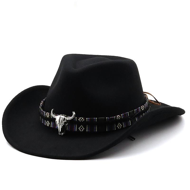 Chapeau Fedora Feutre Large Bord DRESHOW Chapeau De Cowboy Pour Femme Et Homme Le Rancher Western Chapeau En Feutre Chapeaux Fedora à Bord Large Extérieur Avec Boucle De Ceinture Rétro Unisexe Chapeau