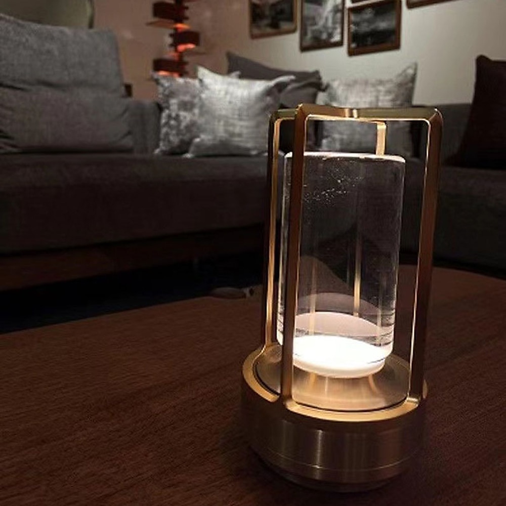 Lampada da tavolo a led senza fili Lampada da scrivania in metallo da bar retrò Ricaricabile Touch Dimmer Luce notturna Ristorante Camera da letto Arredamento per la casa all'aperto del 2025 a $44.99 –P6