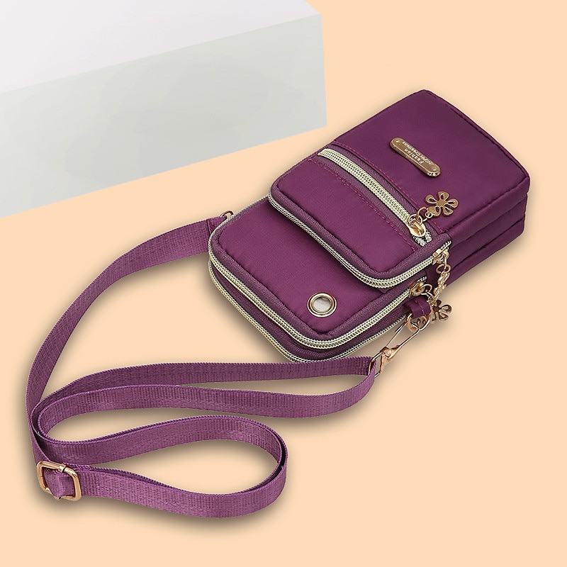 nowe balonowe torby crossbody na telefon komórkowy dla kobiet moda damska torba na ramię etui na telefon komórkowy z wtyczką słuchawkową 3-warstwowy portfel 2025 - $15.99 –P8