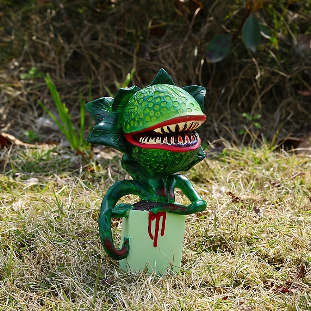 halloween utendørs hage plante statue skulptur harpiks kannibal blomst utendørs figurer fryktelig uteplass kunst ornamenter for plen dekorasjoner 2025 - $13.99 –P5