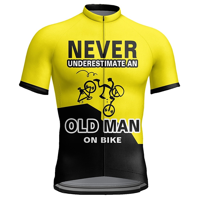 Herr Cykeltröja Kortärmad Cykel Tröja Överdelar med 3 bakfickor Bergscykling Vägcykling Andningsfunktion Snabb tork Fuktabsorberande Reflexremsa Gul Röd Orange Grafisk Polyester sporter Kläder 2025 - $28.99 –P6
