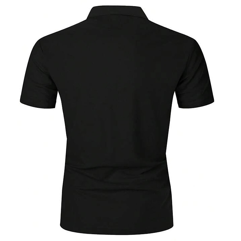 Men's Button Up Polos Polo Shirt Casual Sports Lapel Short Sleeve Fashion Basic Color Block Button Summer Regular Fit Fire Red Black White Army Green Dark Navy Dark Gray Button Up Polos 2025 - $16.49 –P2