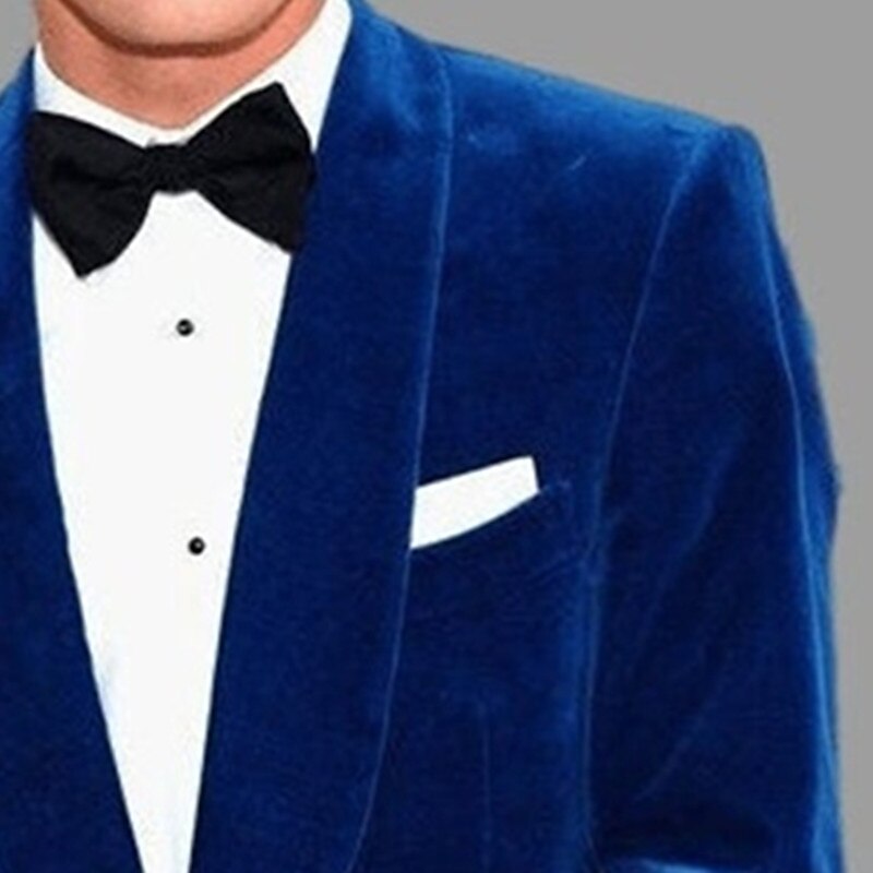 Herren Fashion Freizeit Samt Blazer Jacke Regulär Maßgeschneiderter Schnitt Einfarbig Einreiher Ein-Knopf Rot Royal Blau Grün Dunkelblau 2025 - $75.99 -P2