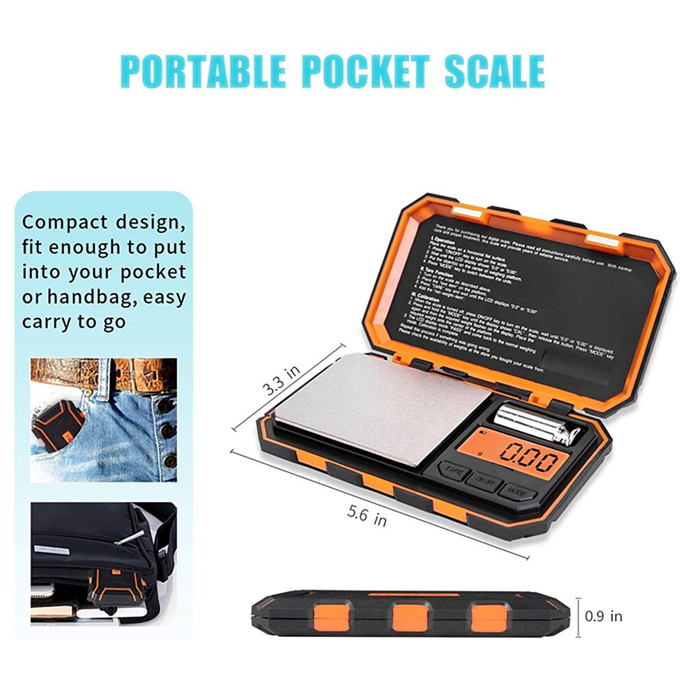 Digital Mini Scale 200g /0.01g Pocket Scale 50g Calibration Weight LCD Backlit Display Electronic Smart Scale 2025 - $28.99 –P5