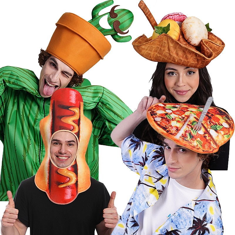 Lebensmittel Pizza Mützen Lustige Kostüme Halloween-Gruppenkostüme