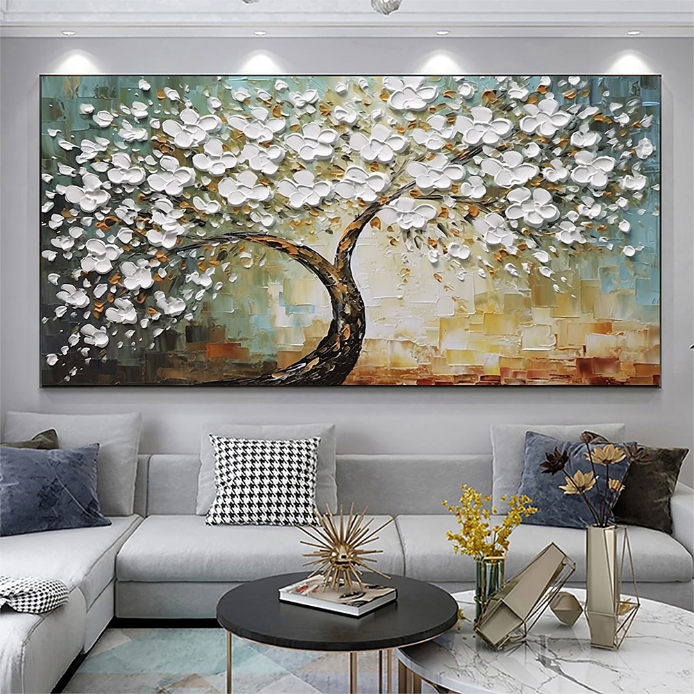 Mintura Handmade Abstract Tree Flower Oil Paintings On Canvas Wall Art Decoration Modern Pictures For Home Decor Rolled Frameless Unstretched Painting 2025 - $133.99 –P3