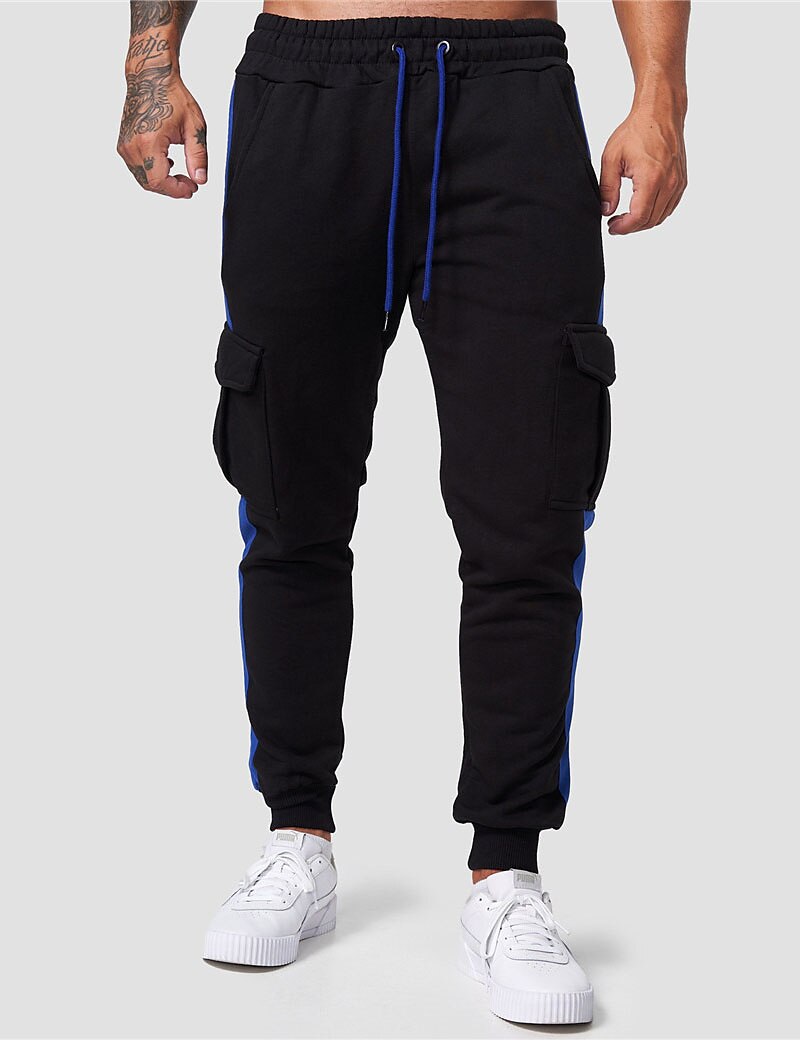 Herr Fleecebyxor Joggingbyxor Joggare Långbyxor Cargo träningsbyxor Snörning Elastisk midja Elastiskt ärmuppslag Färgblock Komfort Varm Ledigt Dagligen Helgdag Sport Mode Gul Rubinrött 2025 - $23.99 –P12