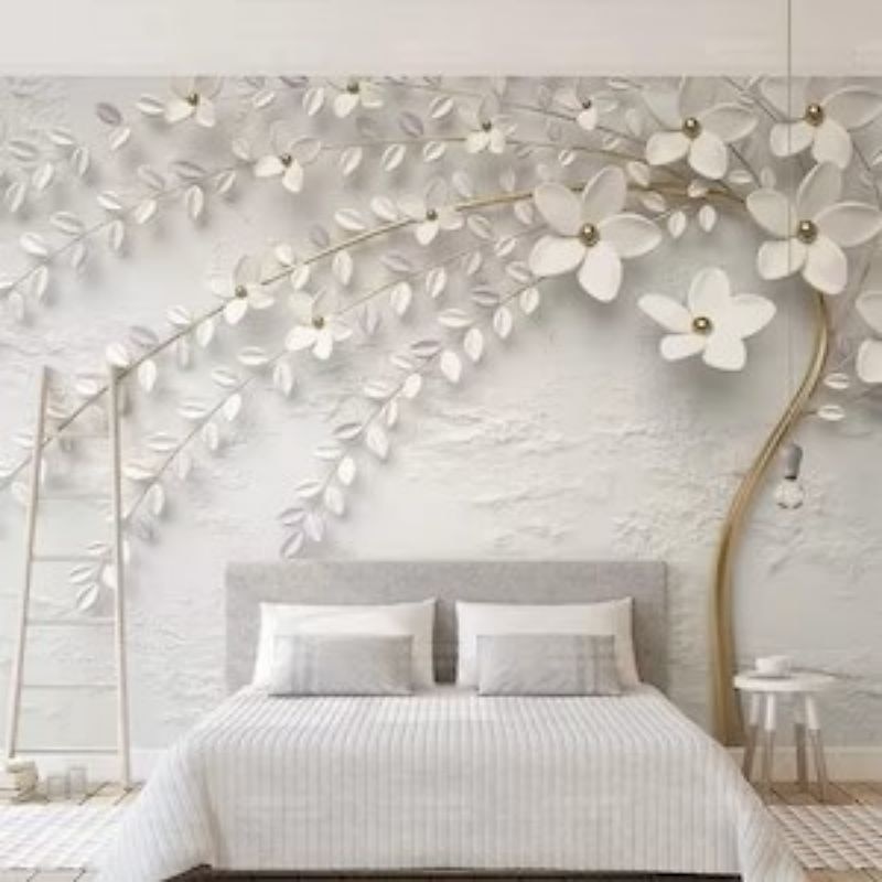 Cool Wallpapers Wall Mural Flower Wallpaper Wall Sticker Covering Print Adhesive Required Forest 3D Effect Floral Flower Canvas Home Décor 2025 - $51.99 –P13