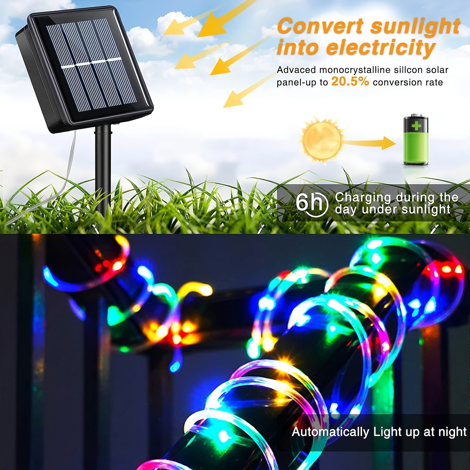 solar buis lichtslinger 7/12/20m 50/100/200 leds 8 modi waterdichte outdoor led koperdraad verlichting voor tuin decor lamp bruiloft boom xmas halloween vakantie decoratie verlichting 2026 - $12.49 –P2