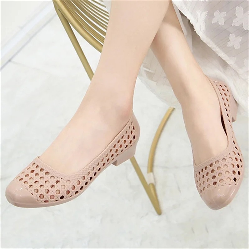 Zapatos planos azul marino calados sin cordones para mujer: zapatos ligeros y transpirables con plantilla acolchada para uso informal de verano y paseos por la playa. 2026 - $14.99 –P6