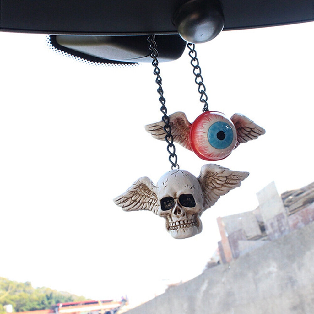 Bone Skull Car Charm, Skull Car Decor, Skull Car Ornament 