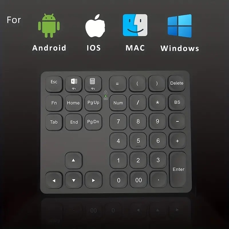 2025年 36 キー bt テンキーワイヤレス充電式テンキーキーボード超薄型数字キーボード ipad ラップトップ用  コレクション – $27.99 –P3