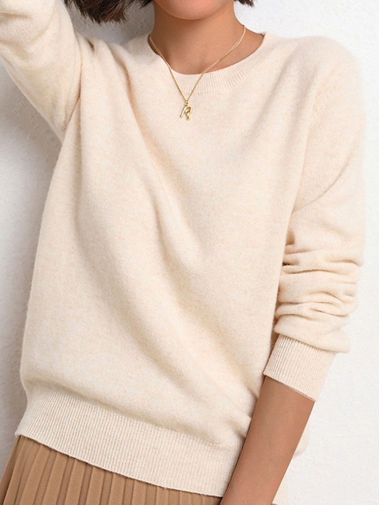 Femme Pull mode Décontractées Flexible Couleur unie A côtes Col Ras du Cou énorme manche longue Tricoter Extérieur du quotidien Sortie Noir Blanche Automne Hiver de 2025 ? $5.99 –P3