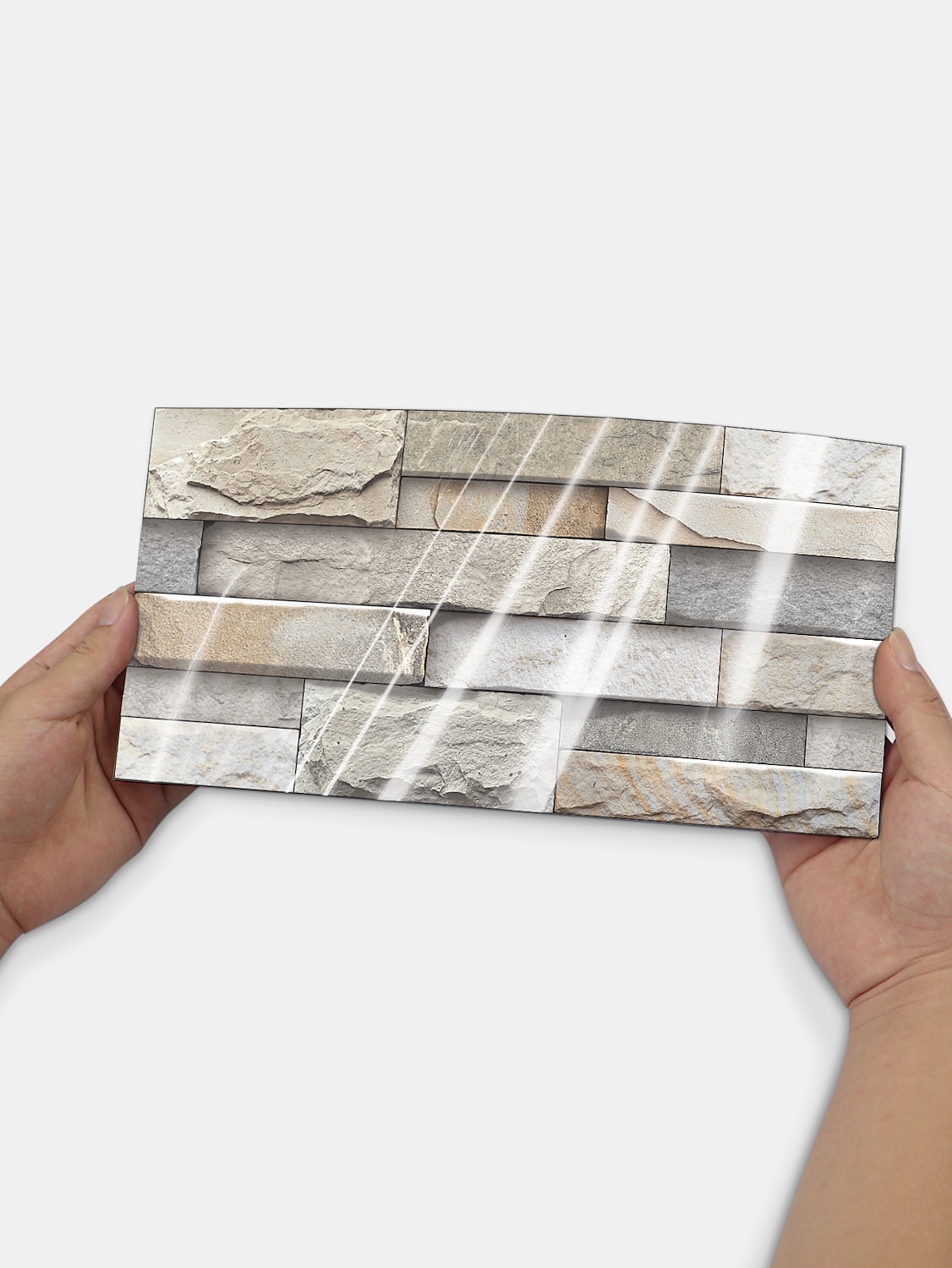 7ks samolepka na stěnu z umělého kamene 3D vinylová tapeta samolepicí květinová domácí dekorace do kuchyně koupelna 5,5x11 palců 2025 - $10.99 –P6