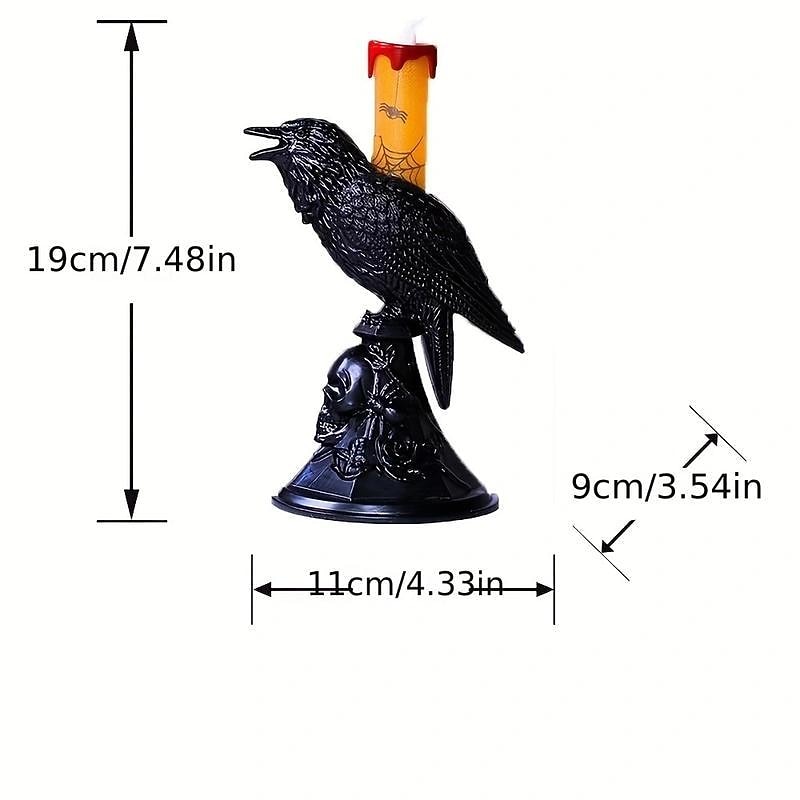 halloween ljusstake ljus kråkljus spöke festival dekoration rekvisita ljusstake prydnad led elektronisk ljus ljus prydnad 2026 - $9.99 –P3