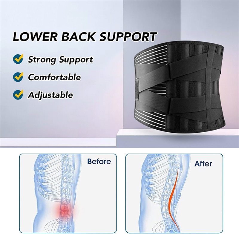 Double Pull Back Lumbar Support Belt Waist Orthopedic Brace Men Women Corset Spine Decompression Waist Trainer Pain Relief 2025 - $41.99 –P2