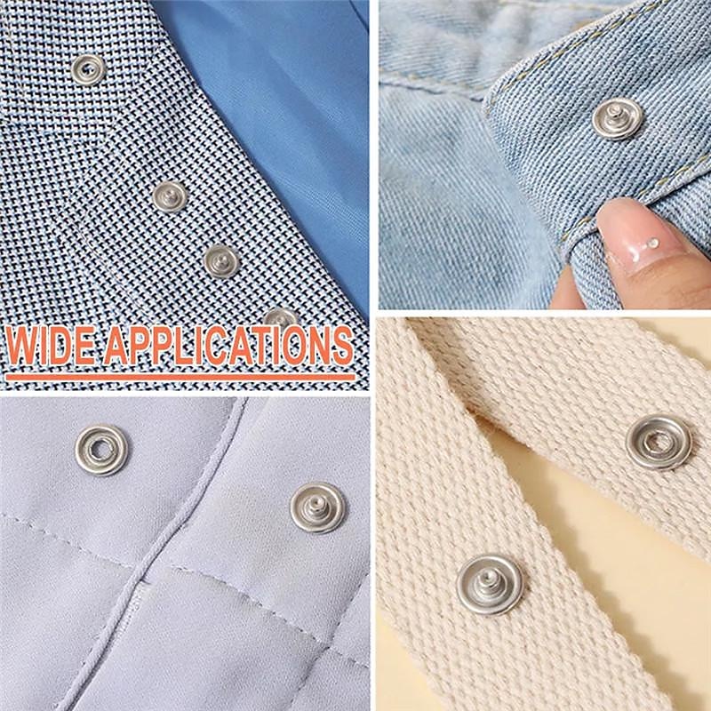 металлические кнопки с утолщенной застежкой, плоскогубцы, набор инструментов, набор швейных пуговиц из нержавеющей стали для джинсов, одежды, рукоделия, принадлежности для домашнего шитья, аксессуары 2026 - $12.99 –P7