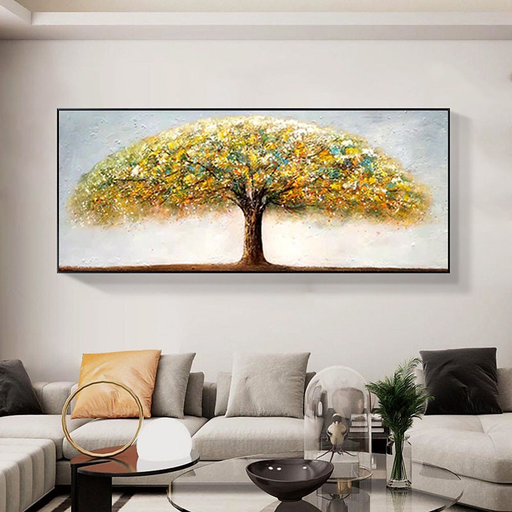 Hang-Ölgemälde Handgemalte Horizontal Landschaft Blumenmuster / Botanisch Moderne Modern Ohne Innenrahmen (ohne Rahmen) 2025 - $61.99 –P4