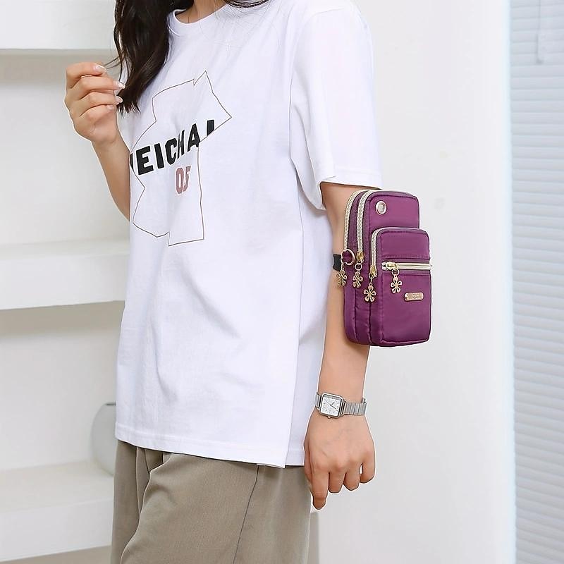 nowe balonowe torby crossbody na telefon komórkowy dla kobiet moda damska torba na ramię etui na telefon komórkowy z wtyczką słuchawkową 3-warstwowy portfel 2025 - $15.99 –P2