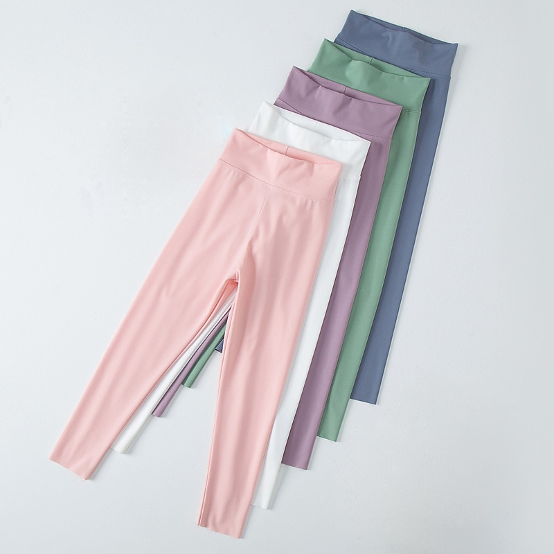 Niños Chica Polainas Color sólido Activo Entrenamiento 7-13 años Primavera Negro Blanco Rosa 2026 - $11.99 –P2