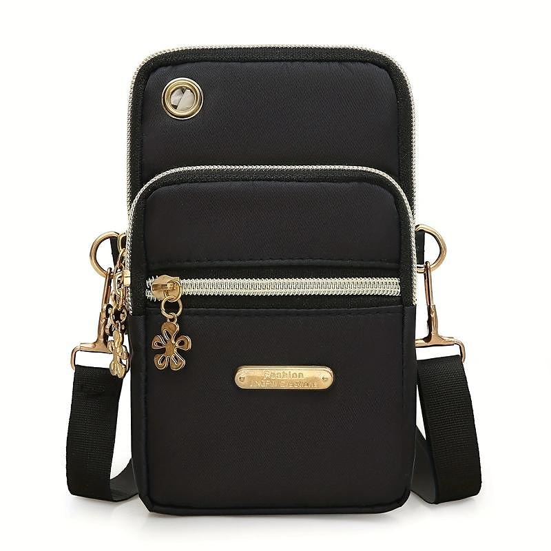 nowe balonowe torby crossbody na telefon komórkowy dla kobiet moda damska torba na ramię etui na telefon komórkowy z wtyczką słuchawkową 3-warstwowy portfel 2025 - $15.99 –P1