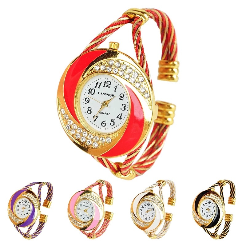 Relojes de marca de lujo para mujer, reloj de pulsera grande con diamantes de imitación, reloj vintage de moda para mujer, reloj saat, relojes femeninos 2025 - $16.99 –P3