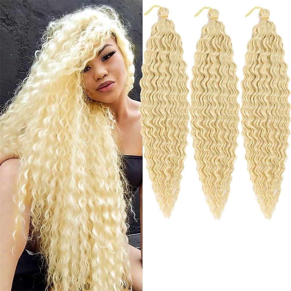 Water Wave Braids Crochet Braids Deep Curly as Human Braiding Hair  Extensions