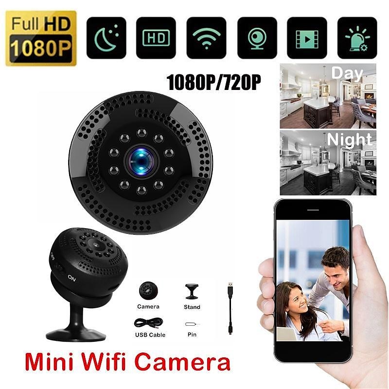 full hd 1080 p/720 p mini camera wifi camera remote monitoring home security nachtzicht video recorder groothoek ip nanny cam 2025 - $34.99 –P1
