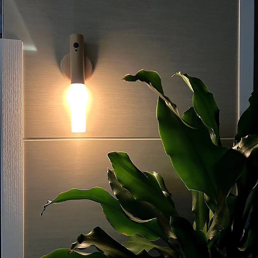 led pir capteur de mouvement humain applique usb bâton en bois déplacer la lumière de nuit magnétique couloir armoire garde-robe lumière décor à la maison lumière de 2025 ? $31.99 –P3