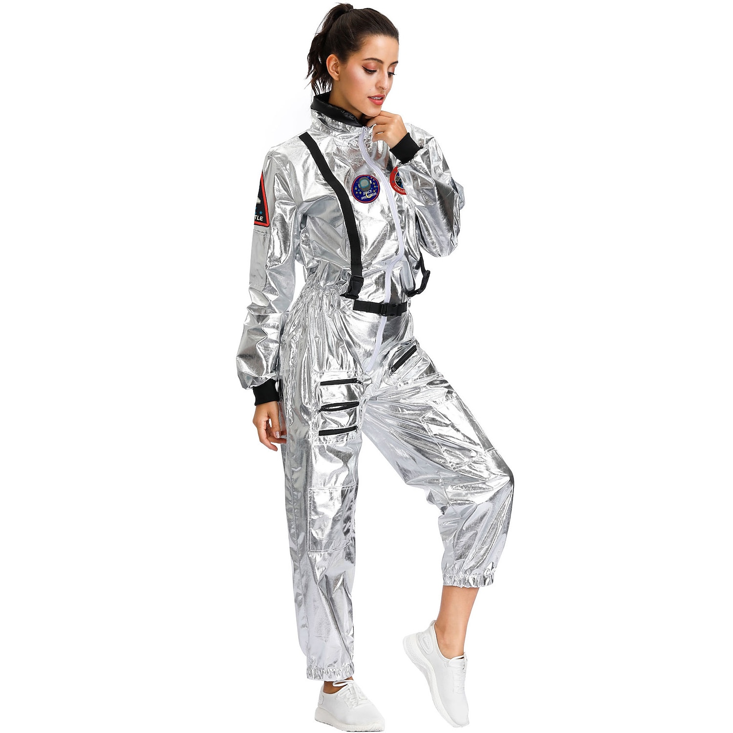 herr astronaut cosplay kostym par kostymer för halloween karneval vuxen trikot onesie karriär kostym 2025 - $46.99 -P7