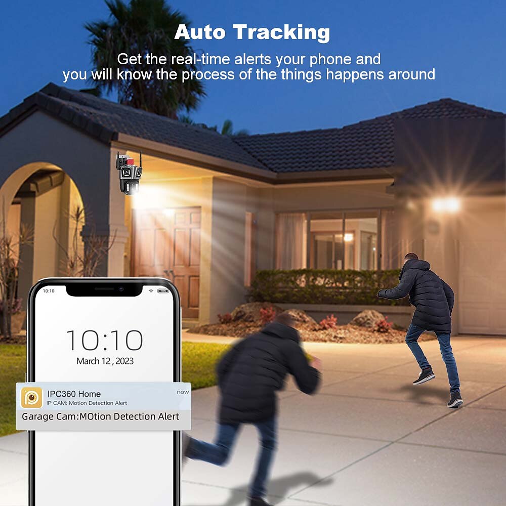 16MP 8K WiFi IP Camera 10X Zoom 4K Outdoor Security Camera Surveillance AI Track Four Lens Three Screen Mini Street Camera 360° 2025 - $182.99 –P9