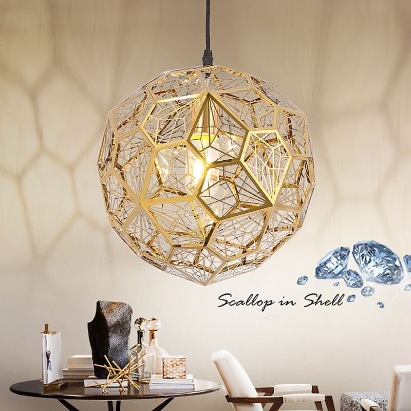 ثريات led 50/60 سم رأس واحد ، مصباح معلق معدني كروي إبداعي ، ارتفاع قابل للتعديل ، عاكس الضوء مجوف ، تركيبات إضاءة لغرفة الطعام وجزيرة المطبخ ذهب أبيض دافئ 110-240 فولت 2025 - $799.99 –P3