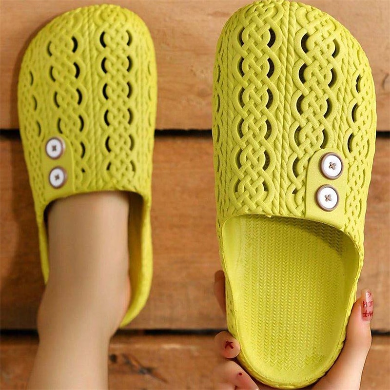 bequeme Schlupfschuhe mit verstellbarem Knopfdesign – leicht, atmungsaktiv und stylisch, ideal für zu Hause, drinnen und in der Freizeit 2025 - $14.99 –P4