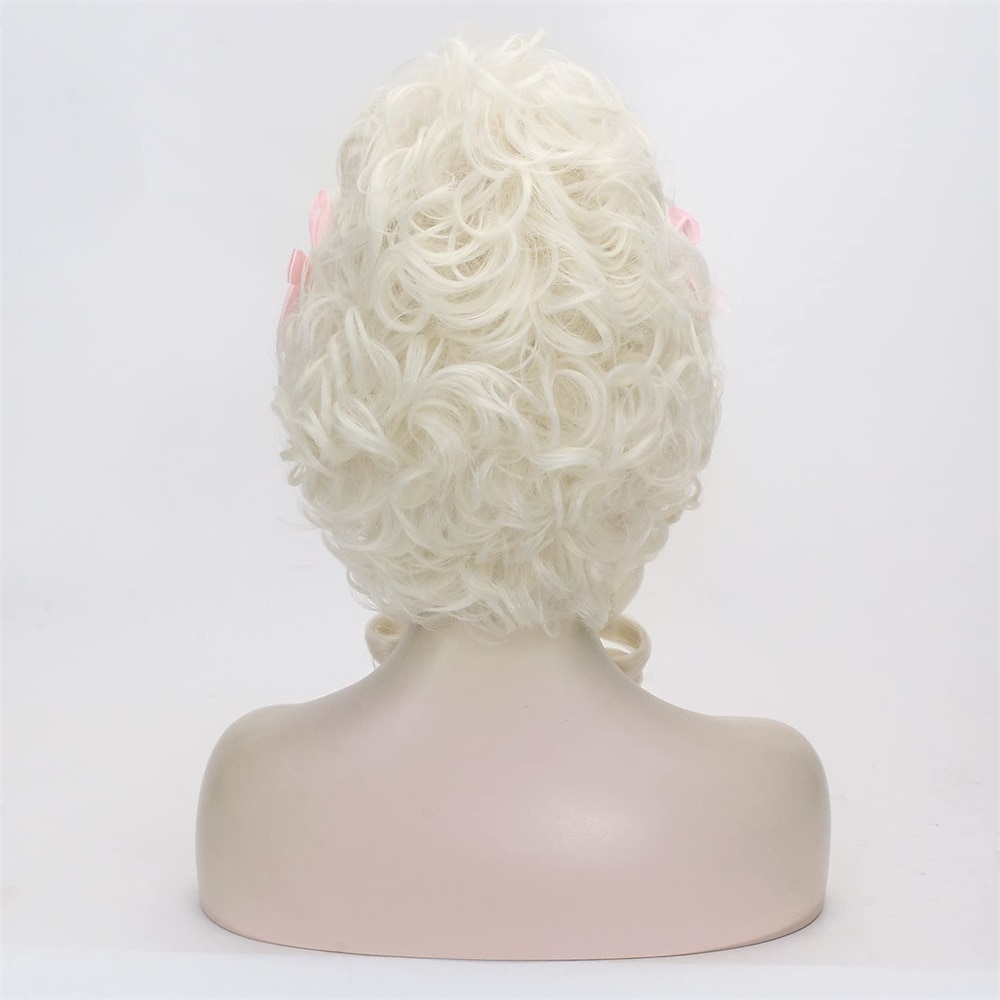 Aicos Ladies 18th Century White Blonde Curly Costume Wig Updo Carnival Cosplay Wig Adult Women Victorian Dress Costume Wig 2025 - $23.99 –P5