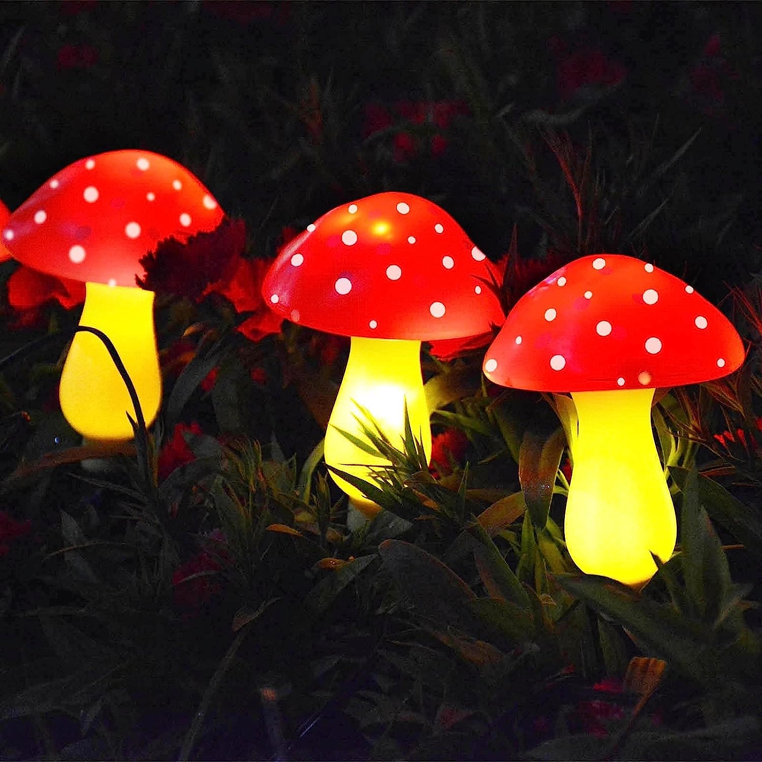 שמש חיצוני עמיד למים גן פטריות אורות 6led 8 מצבי תאורה גן דשא חצר וילה שביל פטיו נוף חג קישוט אור 2025 - $30.99 –P3