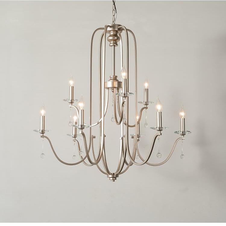 Chandelier for Dining Room Candle Style 6/9/12-Heads Modern Farmhouse Pendant Lighting,9-Light Brushed Candle Ceiling Hanging Fixture for Living Room Bedroom Coffee 110-240V 2025 - $558.79 –P6