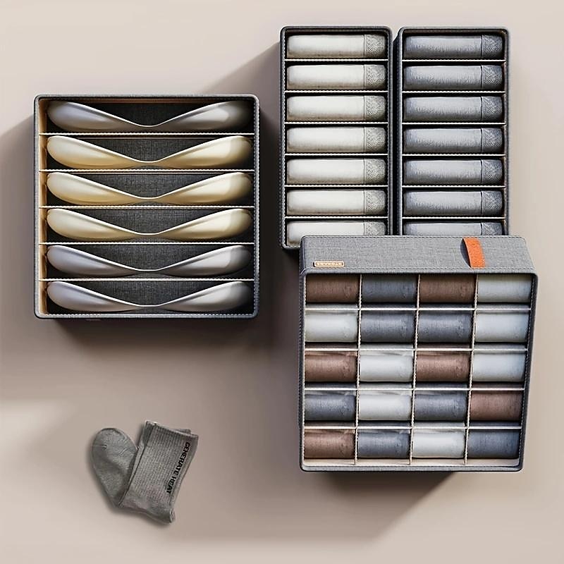 Kleiderschrank-Kleider-Organizer, Unterwäsche-Socken-BH-Aufbewahrungsbox, faltbarer Schrank-Organizer aus Stoff, Schubladen-Organizer zur Aufbewahrung von Hosen, Socken, BHs, Unterwäsche, Krawatten 2026 - $11.99 –P5
