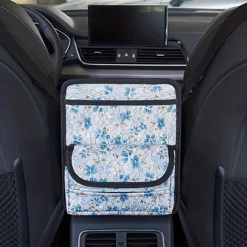 bilbarnstol mittorganiserare PU läder auto mellan stolsförvaring med fickor framsäte handväska hållare husdjursnät barriärorganisatör 2025 - $29.99 –P5