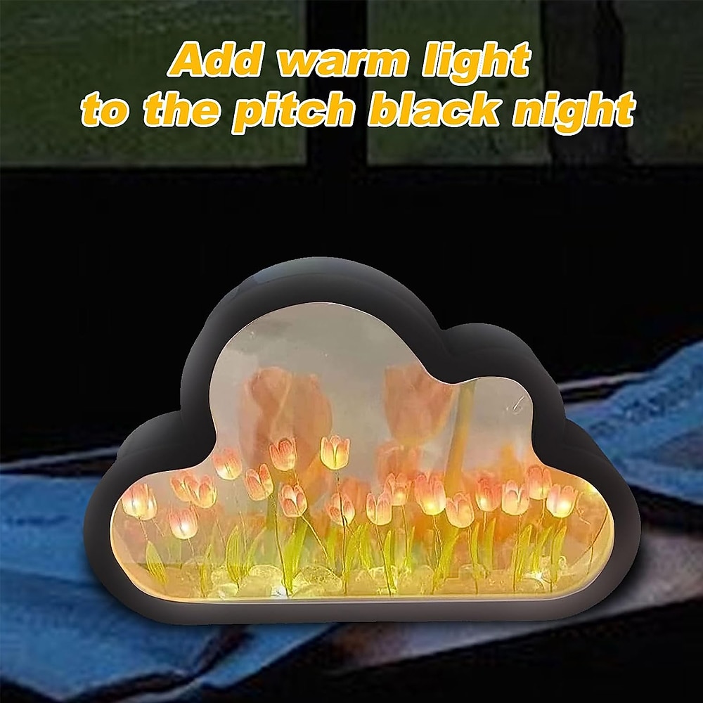 20PCS DIY Cloud Tulip Night Light Tulip Night Simulation Flower Bedroom Sleeping Table LampRoom Decor for Teen GirlsHandmade Makeup Mirror for Furniture Decoration Bedrooms Atmosphere 2026 - $24.99 –P8